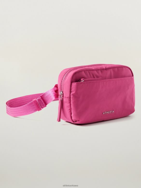 Athleta All About Crossbody Belt Bag Women Iceplant Pink Accessories VHFL2981