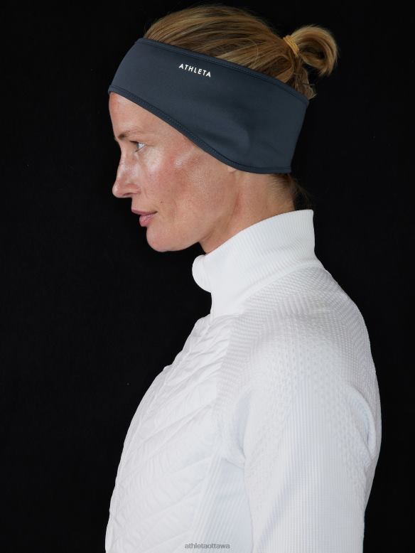 Athleta Winthrop Reflective Headband Women Granite Blue Accessories VHFL2968