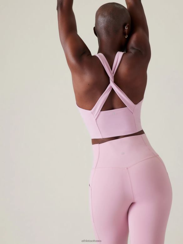 Athleta Conscious Twist Crop Bra A-C Women Begonia Bras & Underwear | VHFL2235