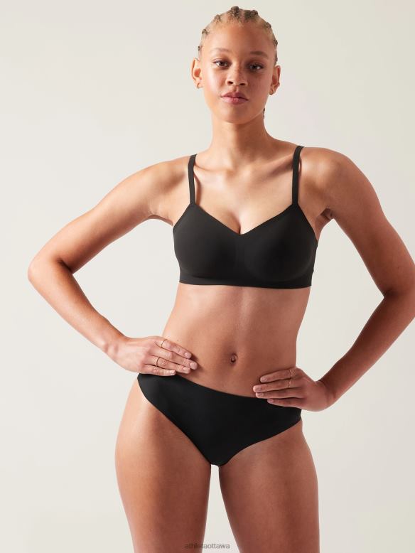 Athleta Ritual Adjustable Bra A-C Women Black Bras & Underwear | VHFL2624