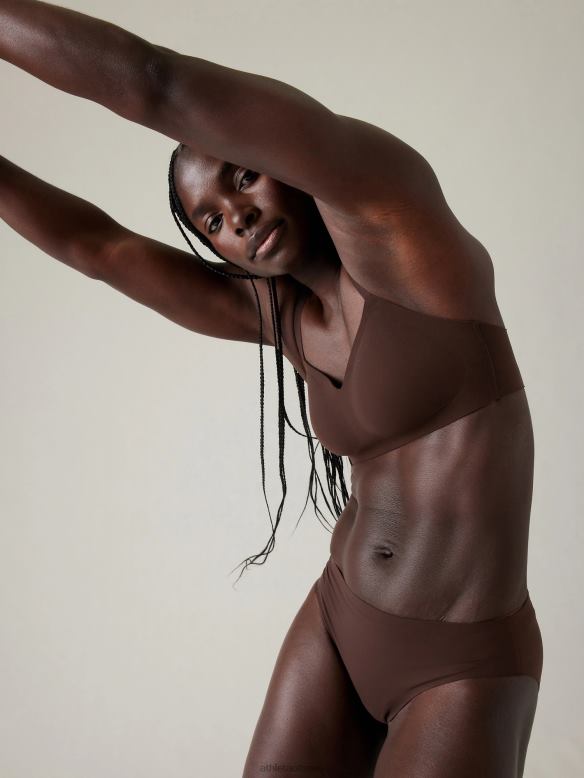 Athleta Ritual Adjustable Bra A-C Women Toasted Brown Bras & Underwear | VHFL2617