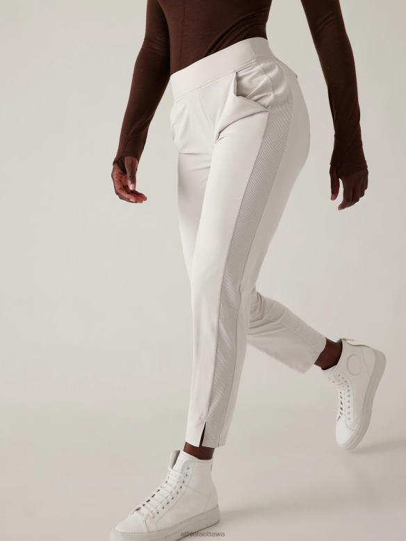Athleta Brooklyn Mid Rise Ankle Pant Women Abalone Grey Clothing VHFL2183