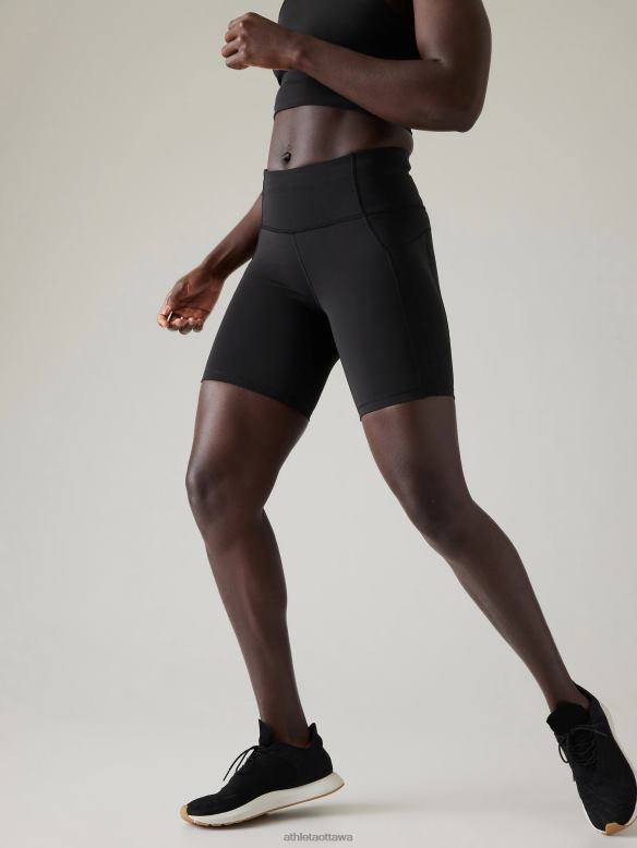 Athleta Ultimate Stash 7 Short Women Black Clothing VHFL277
