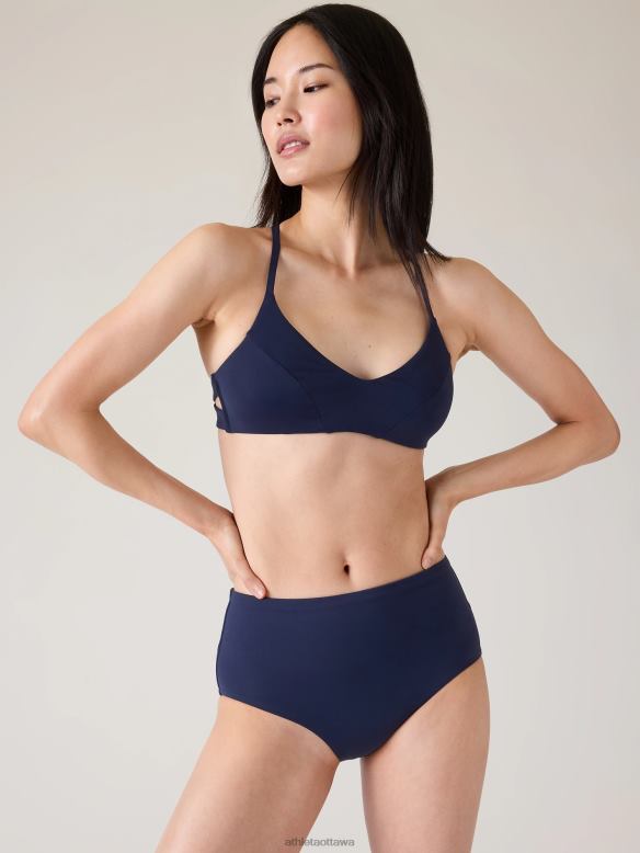 Athleta Triangle Bikini Top A-C Women Dress Blue Swimwearwear VHFL2951