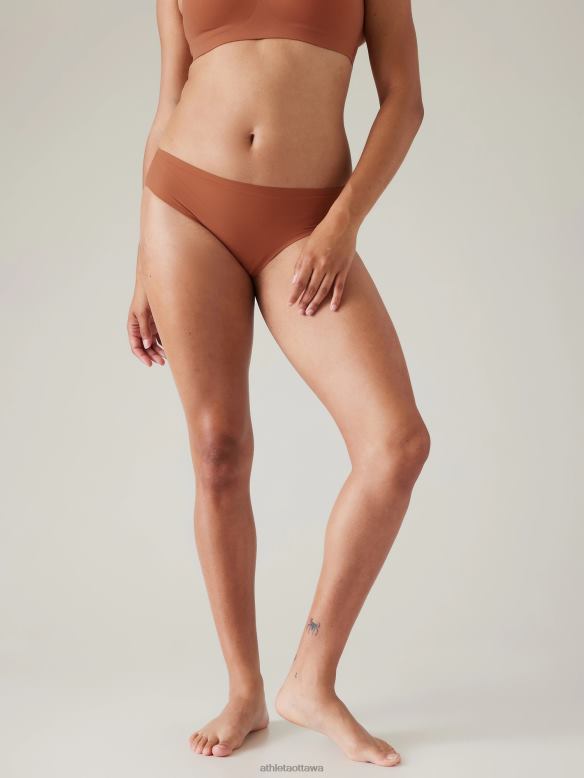 Athleta Ritual Bikini Underwear Women Copper Brown Swimwearwear VHFL2708