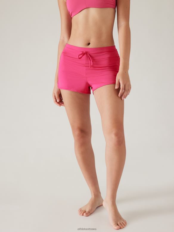 Athleta Surge Swim Short Women Tulip Pink Swimwearwear VHFL2841
